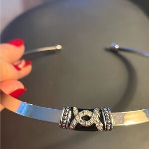 Silver stainless steel Women's chocker necklace